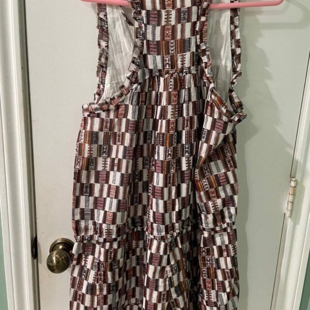 Isabel Marant Geometric Patterned Jumpsuit Black, White, Brown - Picture 6 of 8